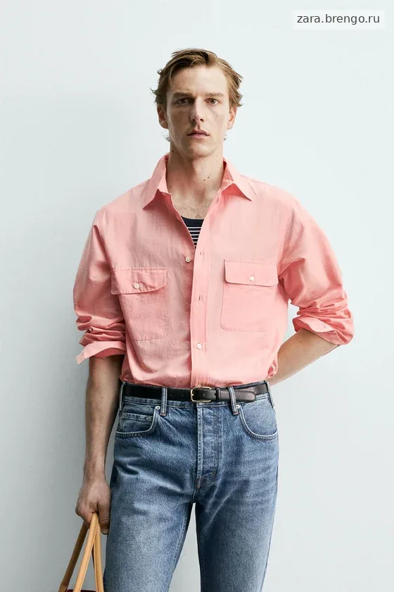 РУБАШКА СВОБОДНОГО КРОЯ С КАРМАНАМИ Zara «Aaron Levine»