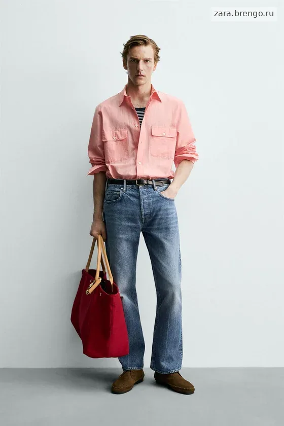 РУБАШКА СВОБОДНОГО КРОЯ С КАРМАНАМИ Zara «Aaron Levine»