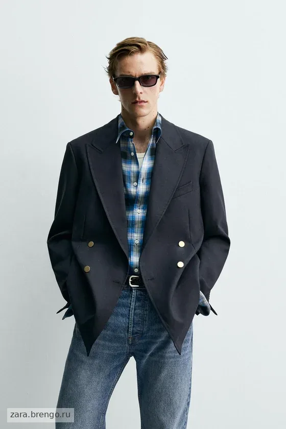 ДВУБОРТНЫЙ БЛЕЙЗЕР ИЗ 100% ШЕРСТИ Zara «Aaron Levine»