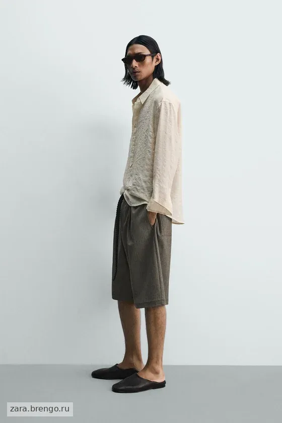 ПОЛО JACQUARD В КЛЕТКУ С ЖАТЫМ ЭФФЕКТОМ