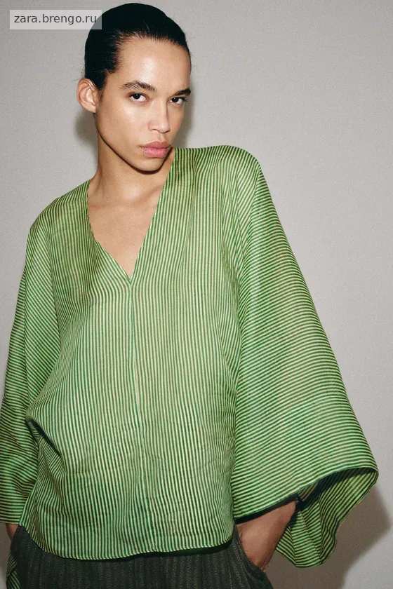 РУБАШКА В ПОЛОСКУ ИЗ РАМИ — коллекция Zara «ZW»