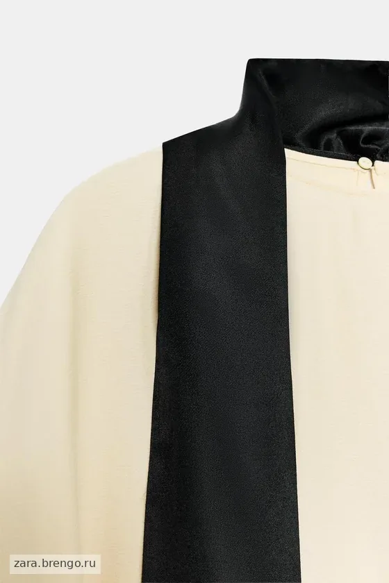 АСИММЕТРИЧНАЯ БЛУЗА С ПЛАТКОМ — коллекция Zara «ZW»