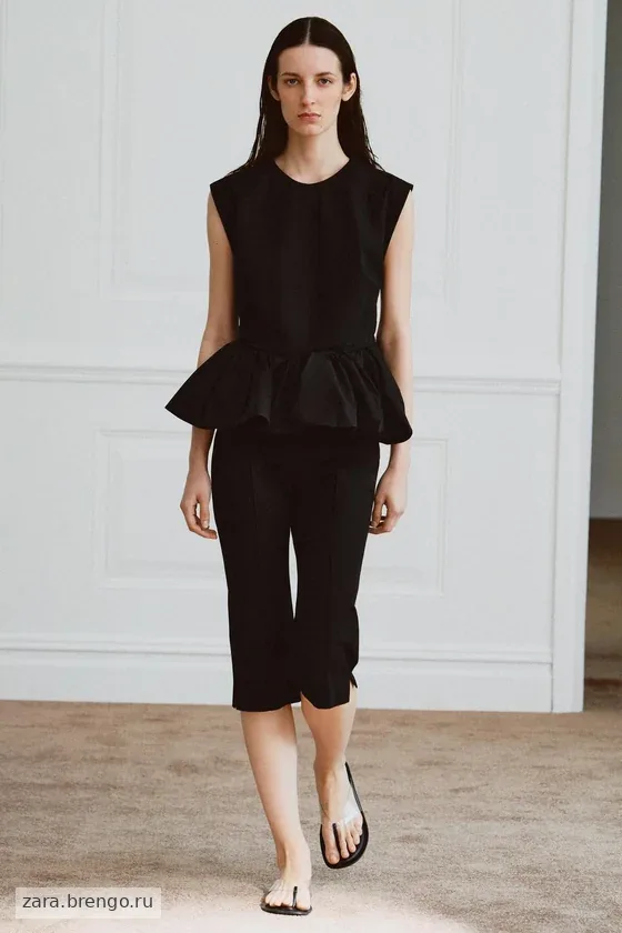 ТОП С БАСКОЙ БЕЗ РУКАВОВ — коллекция Zara «ZW»