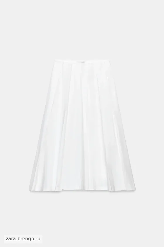 АСИММЕТРИЧНАЯ ЮБКА ИЗ ПОПЛИНА — коллекция Zara «ZW» лимитированная серия
