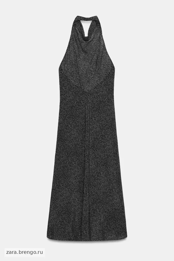 ПЛАТЬЕ ХАЛТЕР В ГОРОШЕК — коллекция Zara «ZW»