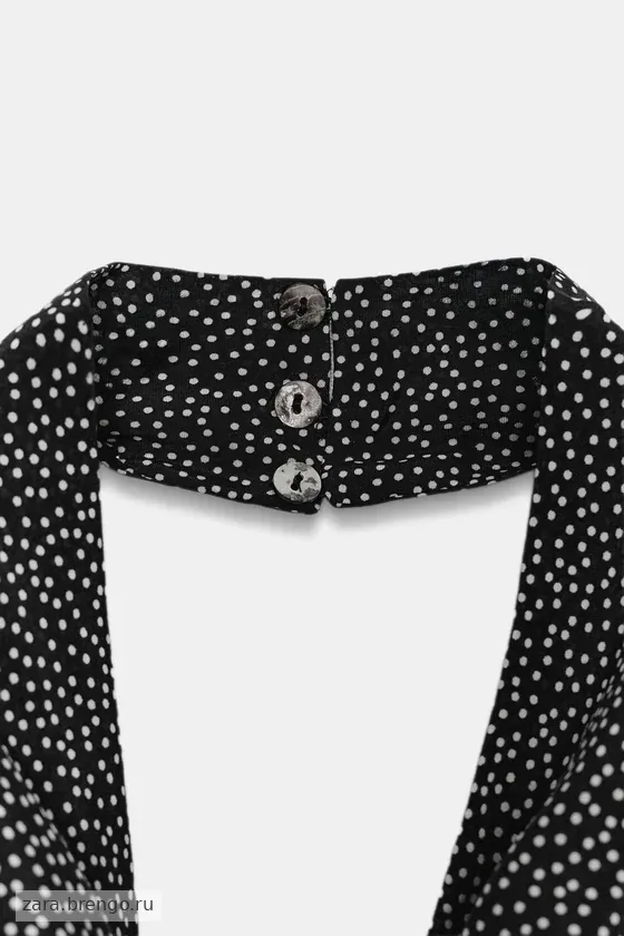 ПЛАТЬЕ ХАЛТЕР В ГОРОШЕК — коллекция Zara «ZW»