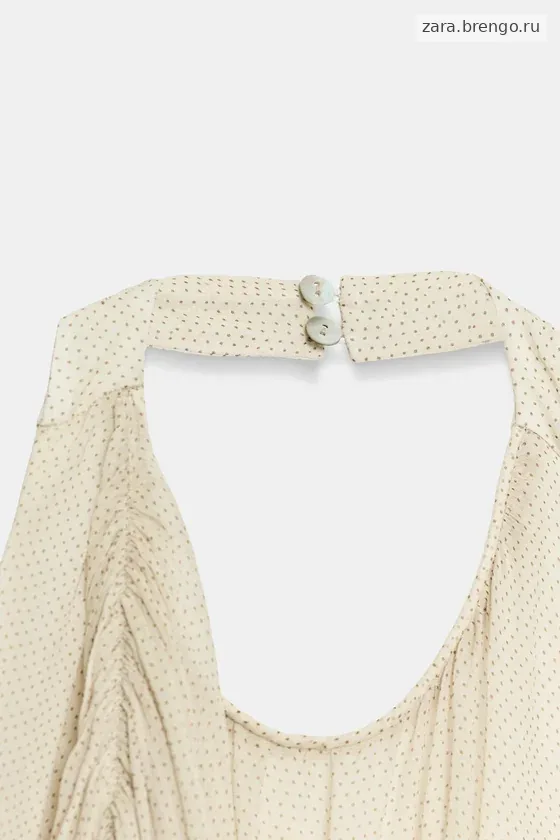 ТОП С ДРАПИРОВКОЙ В ГОРОШЕК — коллекция Zara «ZW»