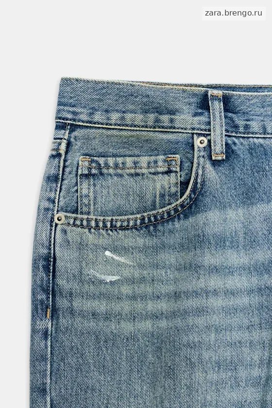 ДЖИНСЫ коллекция Zara «ZW» ПРЯМОГО КРОЯ СО СРЕДНЕЙ ПОСАДКОЙ И РВАНЫМИ ДЕТАЛЯМИ