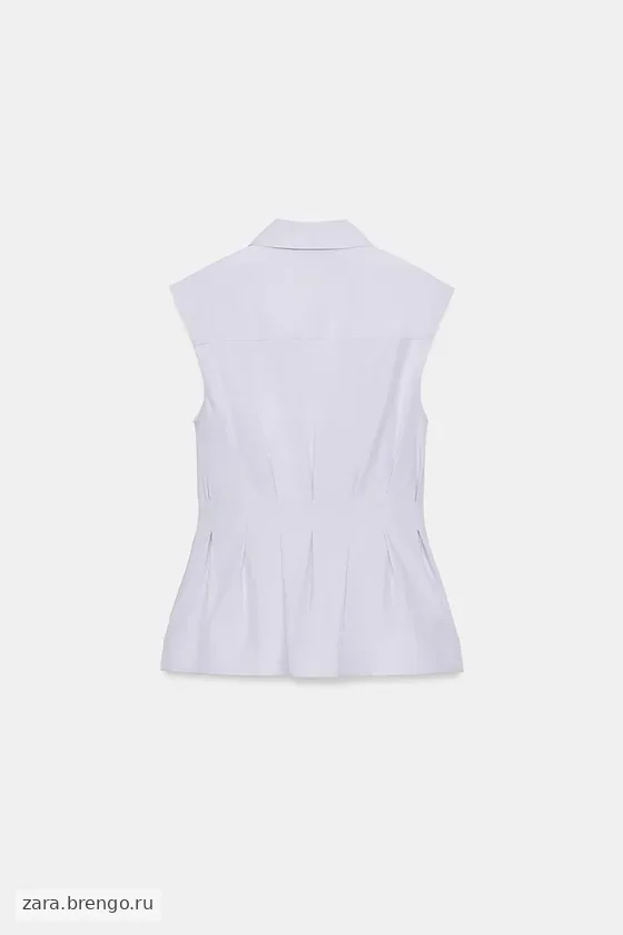 РУБАШКА СО СКЛАДКАМИ И ПРОЙМАМИ — коллекция Zara «ZW»