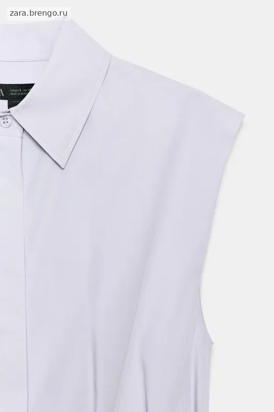 РУБАШКА СО СКЛАДКАМИ И ПРОЙМАМИ — коллекция Zara «ZW»