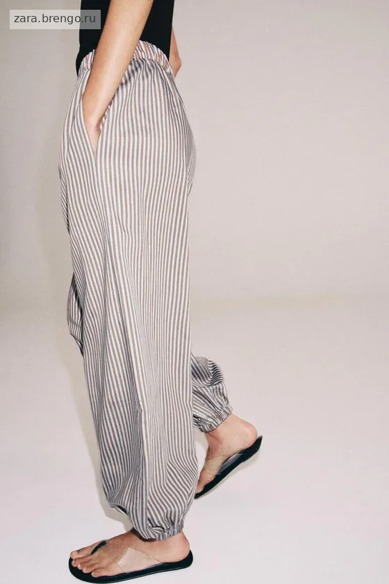 БРЮКИ-БАГГИ В ПОЛОСКУ — коллекция Zara «ZW»
