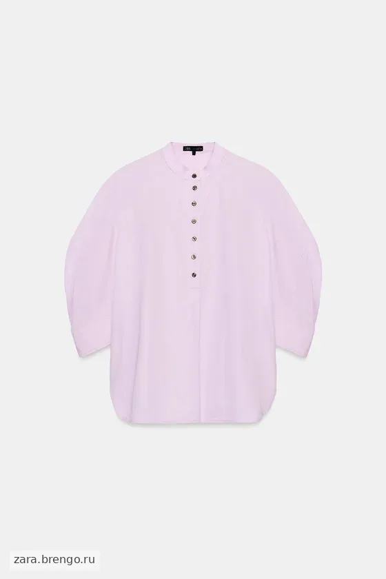 РУБАШКА С ОБЪЕМНЫМИ РУКАВАМИ коллекция Zara «ZW»
