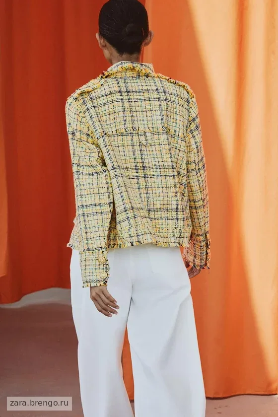 ТКАНЕВАЯ КУРТКА В КЛЕТКУ — коллекция Zara «ZW»
