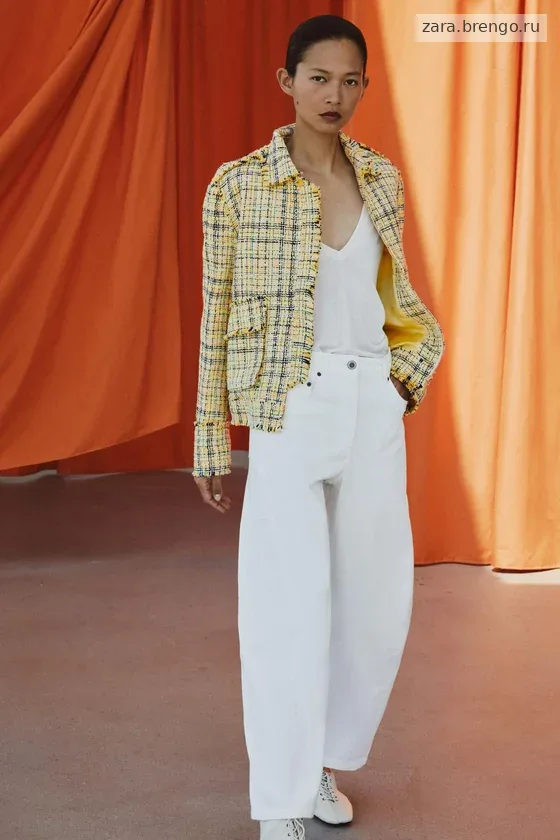 ТКАНЕВАЯ КУРТКА В КЛЕТКУ — коллекция Zara «ZW»