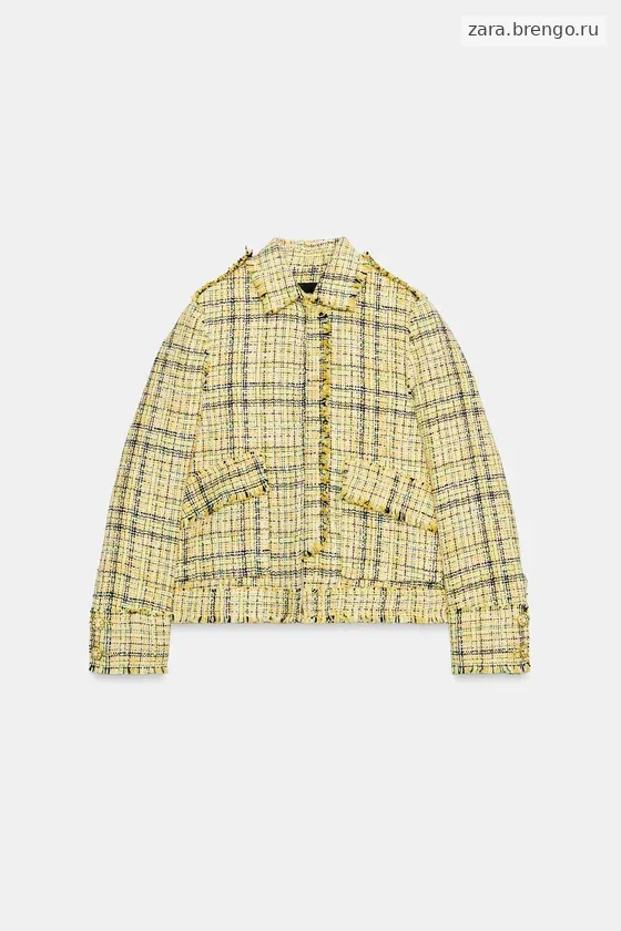 ТКАНЕВАЯ КУРТКА В КЛЕТКУ — коллекция Zara «ZW»