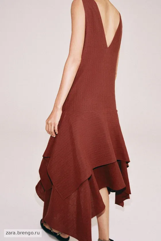 АСИММЕТРИЧНОЕ ПЛАТЬЕ В ПОЛОСКУ — коллекция Zara «ZW»