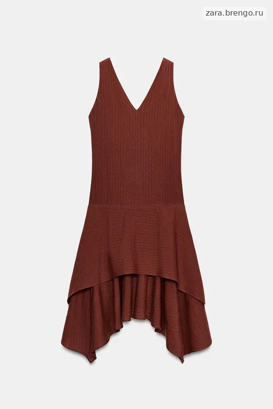 АСИММЕТРИЧНОЕ ПЛАТЬЕ В ПОЛОСКУ — коллекция Zara «ZW»