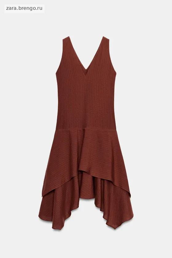 АСИММЕТРИЧНОЕ ПЛАТЬЕ В ПОЛОСКУ — коллекция Zara «ZW»