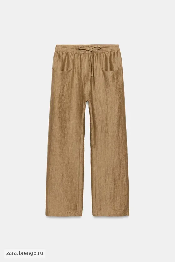 БРЮКИ ИЗ СМЕСОВОГО ЛЬНА — коллекция Zara «ZW»