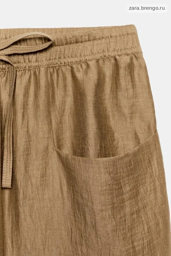 БРЮКИ ИЗ СМЕСОВОГО ЛЬНА — коллекция Zara «ZW»