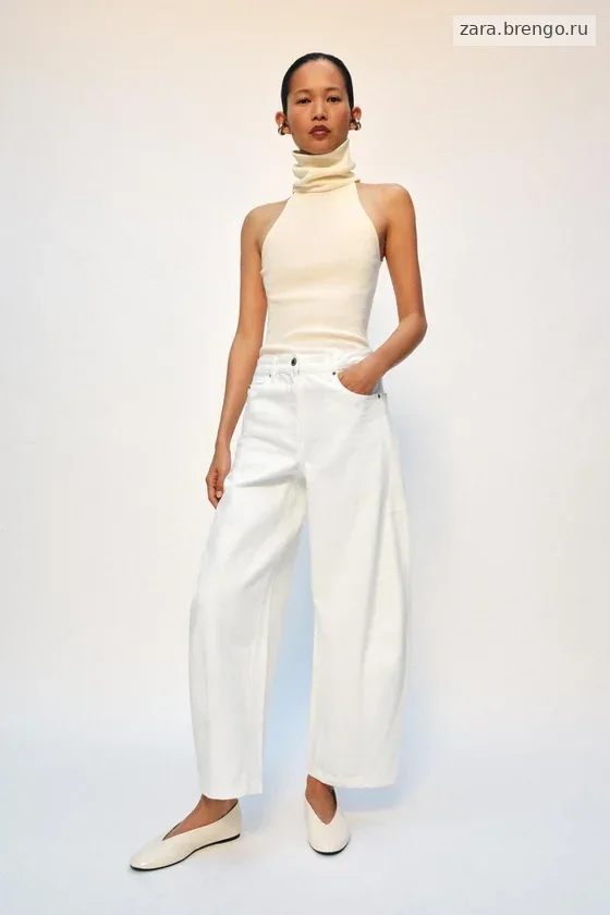 ДЖИНСЫ коллекция Zara «ZW» ANKLE баллон СО СРЕДНЕЙ ПОСАДКОЙ