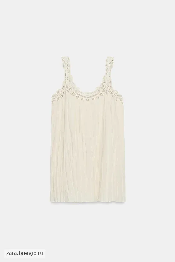 ПЛАТЬЕ С ВЫШИВКОЙ НА БРЕТЕЛЯХ — коллекция Zara «ZW»