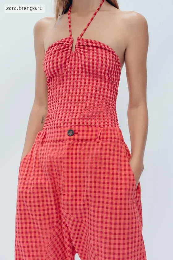 Брюки в клетку Лимитированная коллекция carrot fit