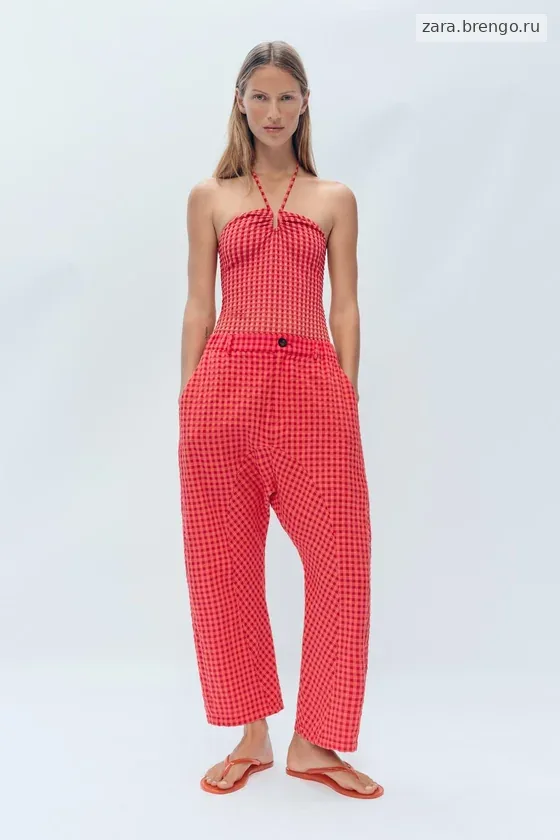 Брюки в клетку Лимитированная коллекция carrot fit