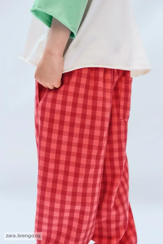 Джинсовые багги 2-14 лет / лимитированное издание в клетку