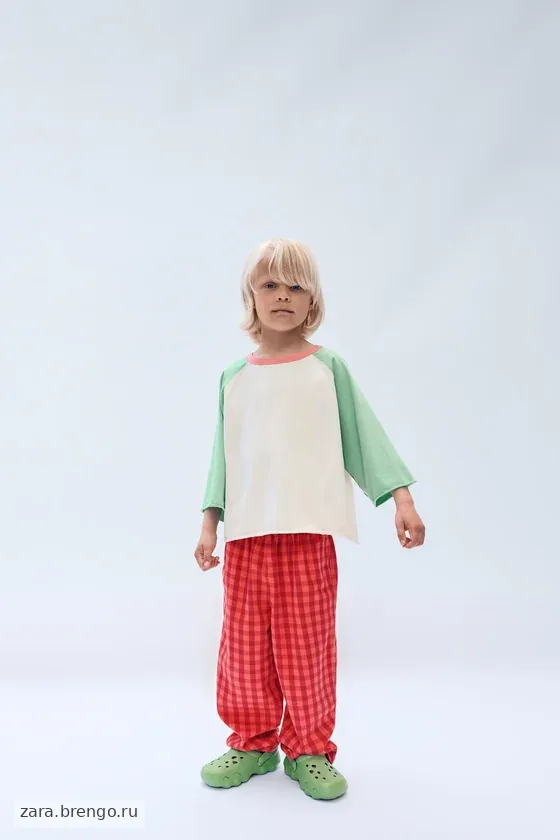 Джинсовые багги 2-14 лет / лимитированное издание в клетку