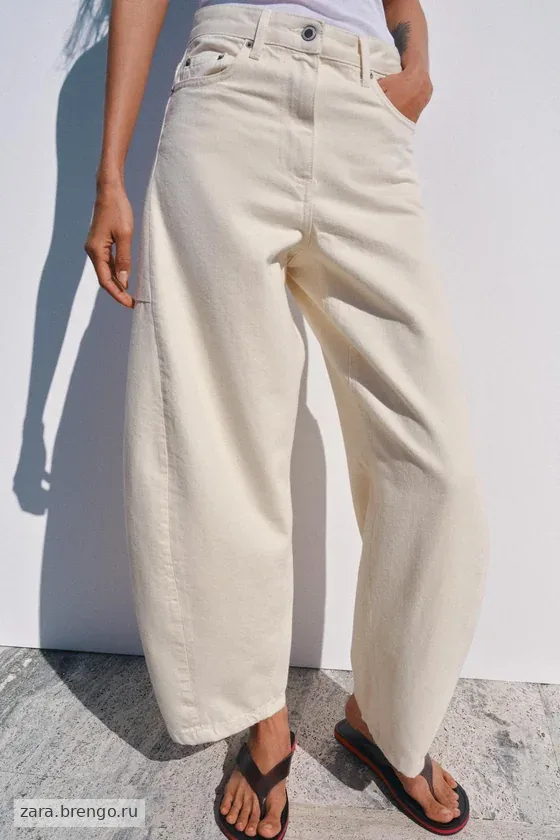 ДЖИНСЫ коллекция Zara «ZW» ANKLE баллон СО СРЕДНЕЙ ПОСАДКОЙ