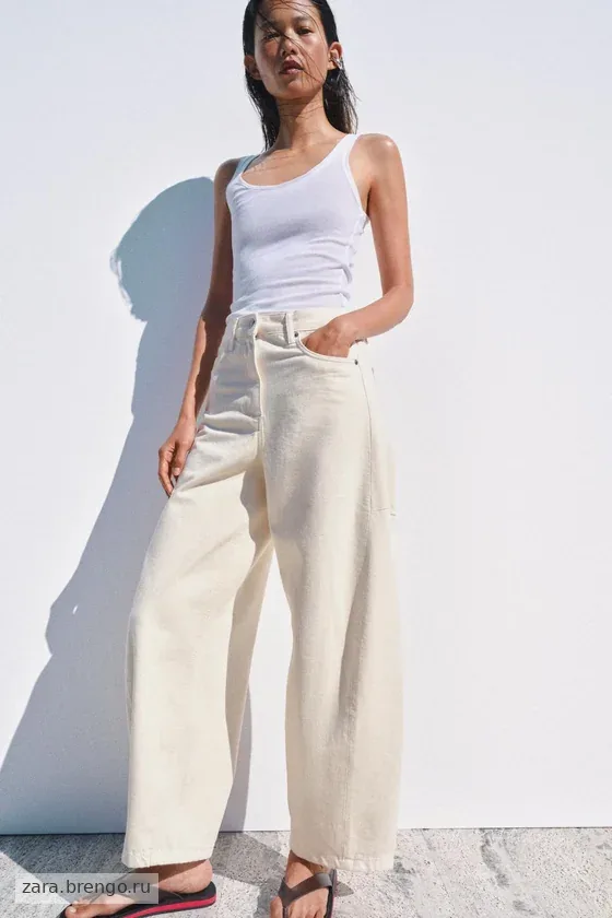 ДЖИНСЫ коллекция Zara «ZW» ANKLE баллон СО СРЕДНЕЙ ПОСАДКОЙ