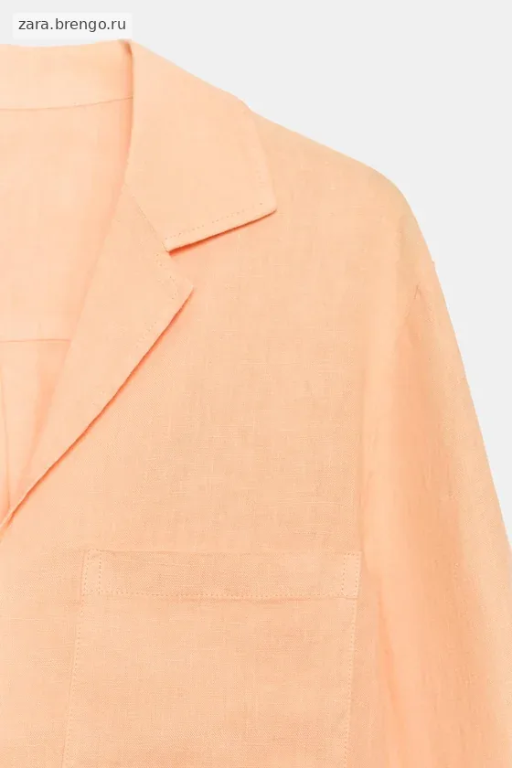 Льняная рубашка с карманом коллекция Zara «ZW»