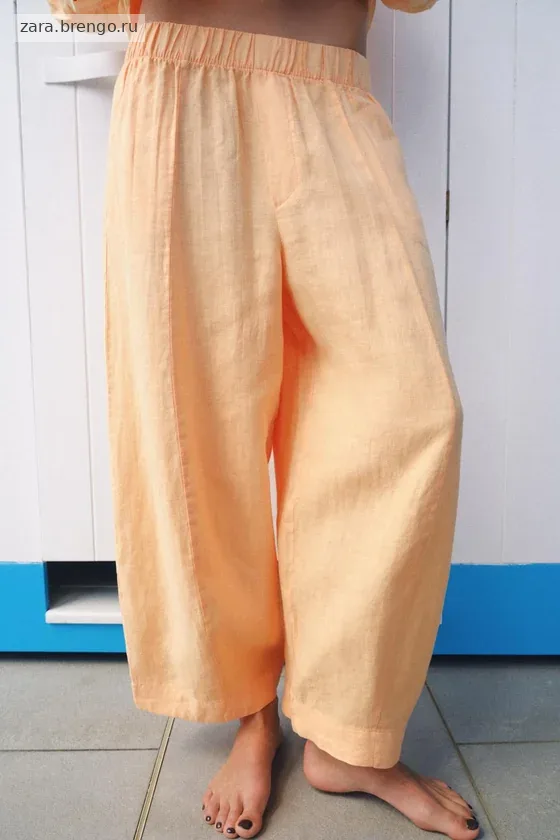 БРЮКИ  ИЗ ЛЬНА — коллекция Zara «ZW»