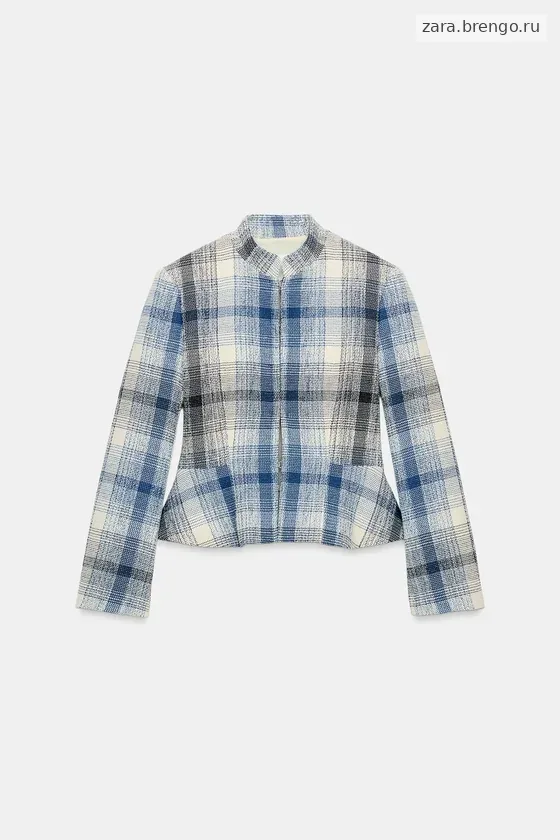 БЛЕЙЗЕР С БАСКОЙ ИЗ ТЕКСТУРНОЙ ТКАНИ — коллекция Zara «ZW»