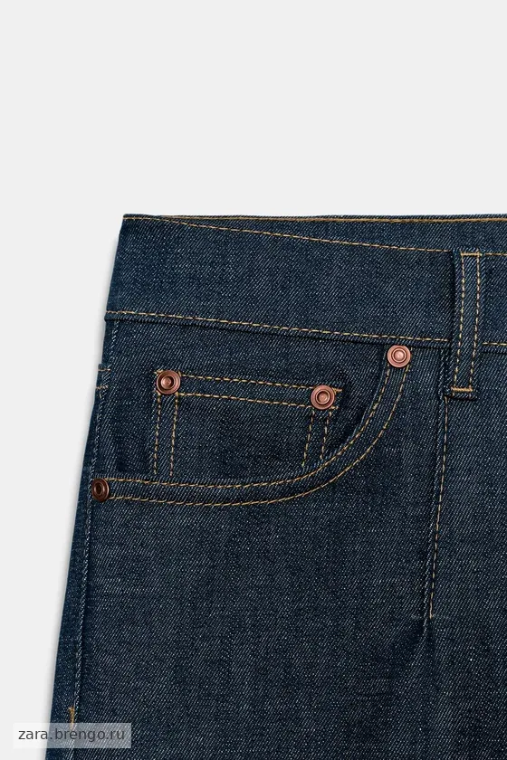 УКОРОЧЕННЫЕ РАСШИРЕННЫЕ ДЖИНСЫ СО СРЕДНЕЙ ПОСАДКОЙ — коллекция Zara «ZW»