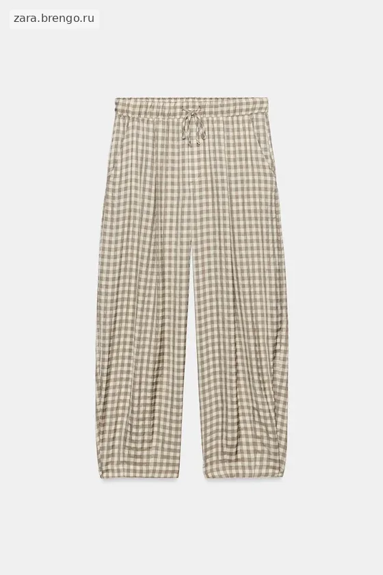 СВОБОДНЫЕ БРЮКИ В КЛЕТКУ коллекция Zara «ZW»