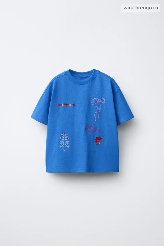 ФУТБОЛКА С ВЫШИВКОЙ SISSEL EDELBO X ZARA KIDS