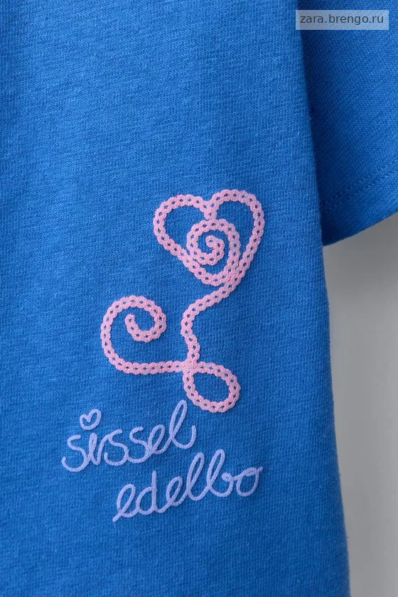 ФУТБОЛКА С ВЫШИВКОЙ SISSEL EDELBO X ZARA KIDS