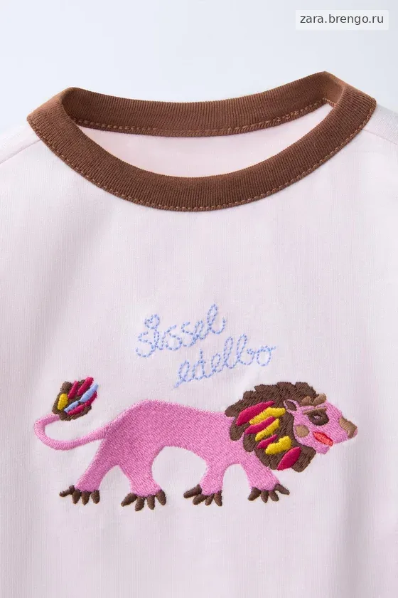 ФУТБОЛКА С ВЫШИВКОЙ ТИГРА SISSEL EDELBO X ZARA KIDS