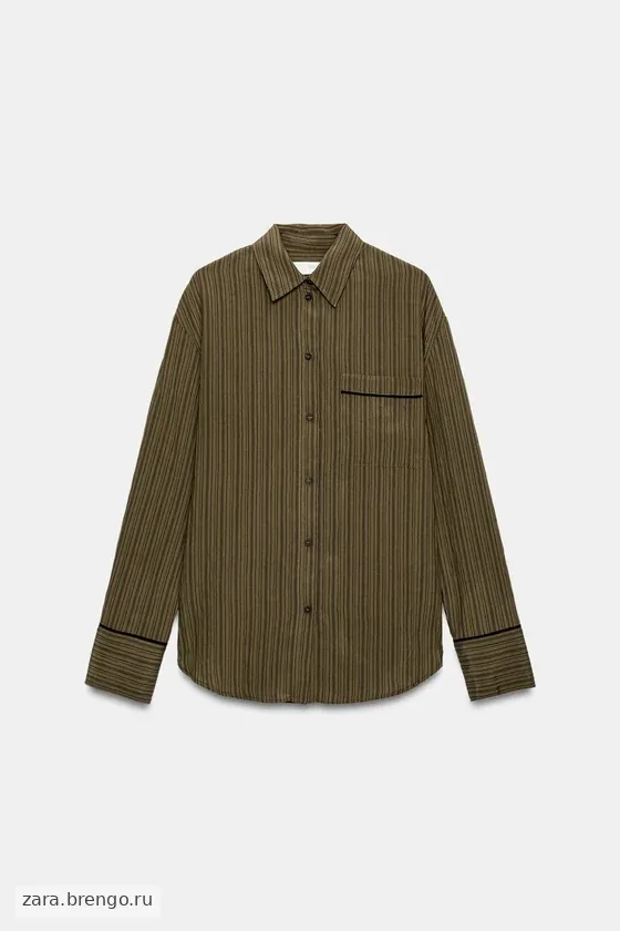 РУБАШКА СТРУЯЩАЯСЯ В ПОЛОСКУ — коллекция Zara «ZW»