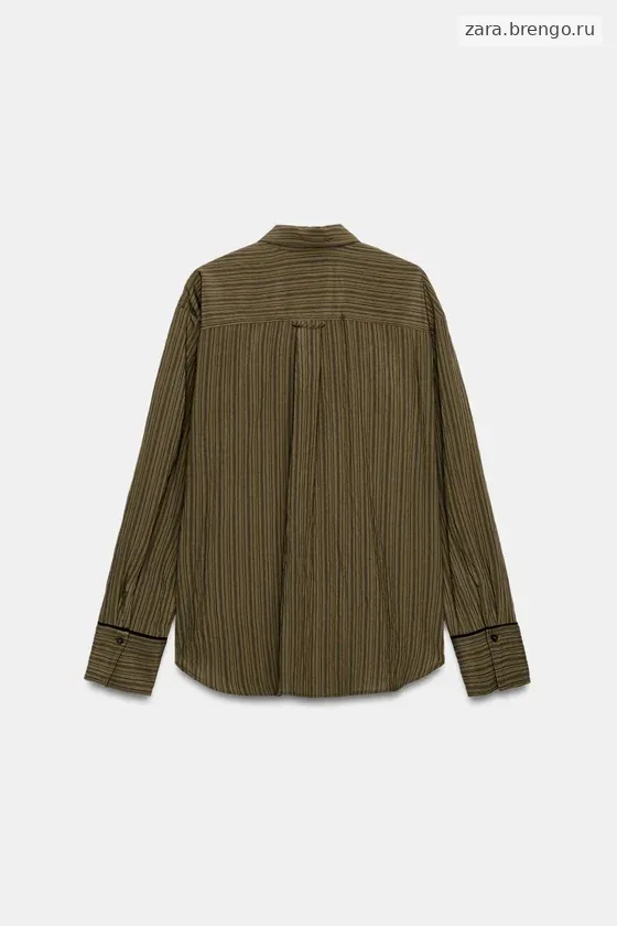 РУБАШКА СТРУЯЩАЯСЯ В ПОЛОСКУ — коллекция Zara «ZW»