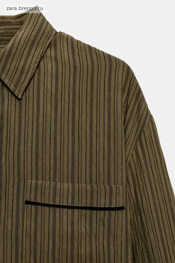 РУБАШКА СТРУЯЩАЯСЯ В ПОЛОСКУ — коллекция Zara «ZW»