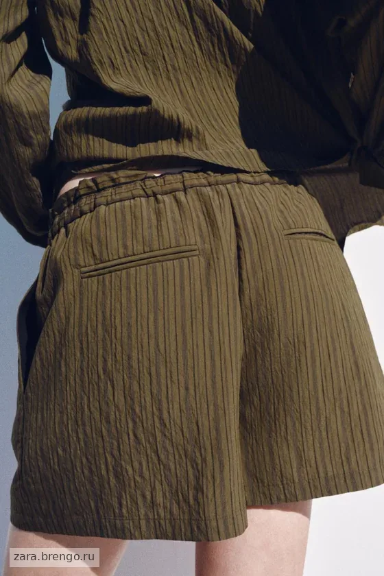 ЖАККАРДОВЫЕ ШОРТЫ В ПОЛОСКУ — коллекция Zara «ZW»
