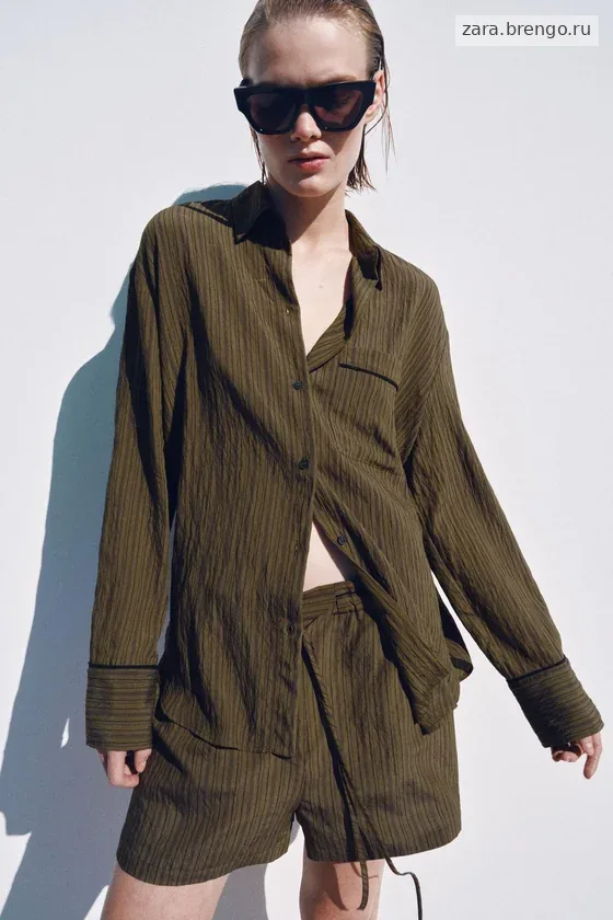 ЖАККАРДОВЫЕ ШОРТЫ В ПОЛОСКУ — коллекция Zara «ZW»