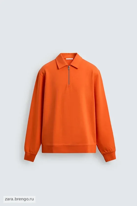 ТОЛСТОВКА ПОЛО интерлок НА МОЛНИИ