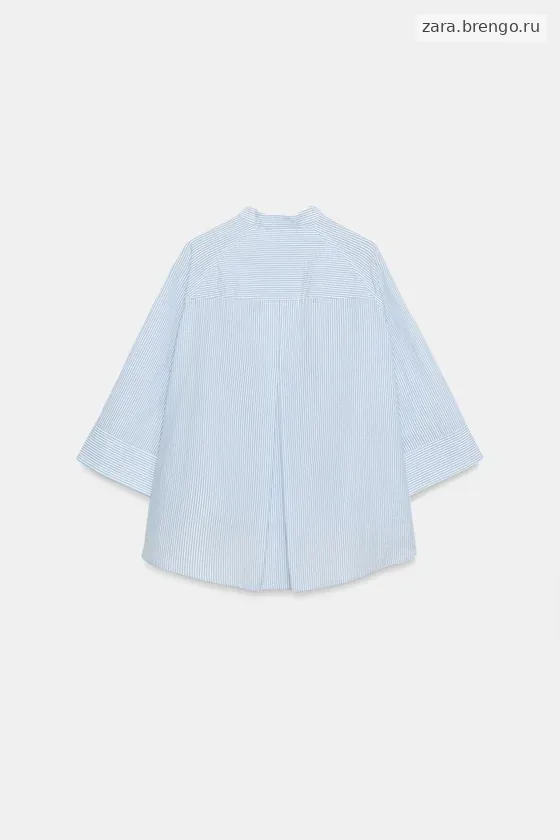 РУБАШКА В ПОЛОСКУ АСИММЕТРИЧНОГО КРОЯ — коллекция Zara «ZW»