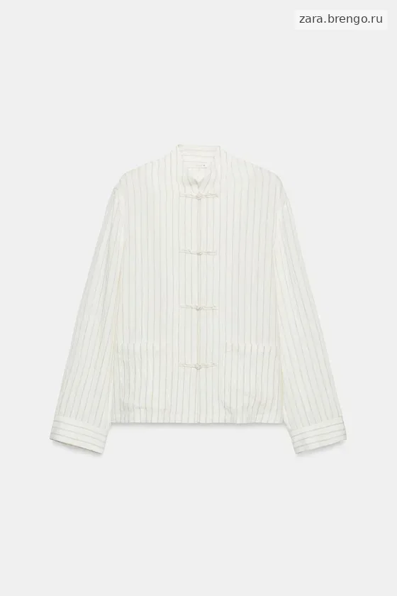 РУБАШКА В ПОЛОСКУ С НАВЕСНЫМИ ПЕТЛЯМИ коллекция Zara «ZW»