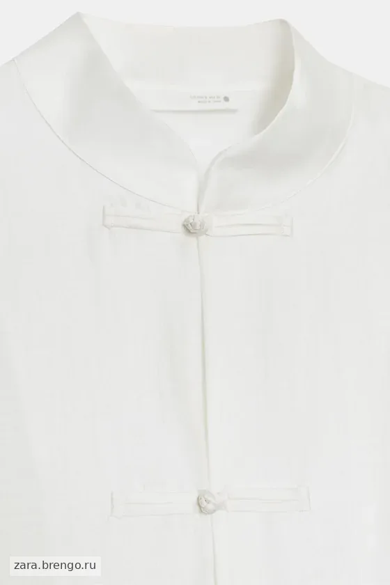 АТЛАСНАЯ РУБАШКА С НАВЕСНЫМИ ПЕТЛЯМИ коллекция Zara «ZW»