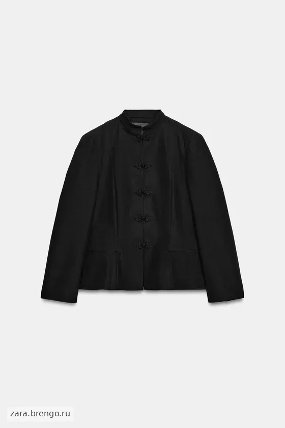 БЛЕЙЗЕР С БАСКОЙ И НАВЕСНЫМИ ПЕТЛЯМИ — коллекция Zara «ZW»
